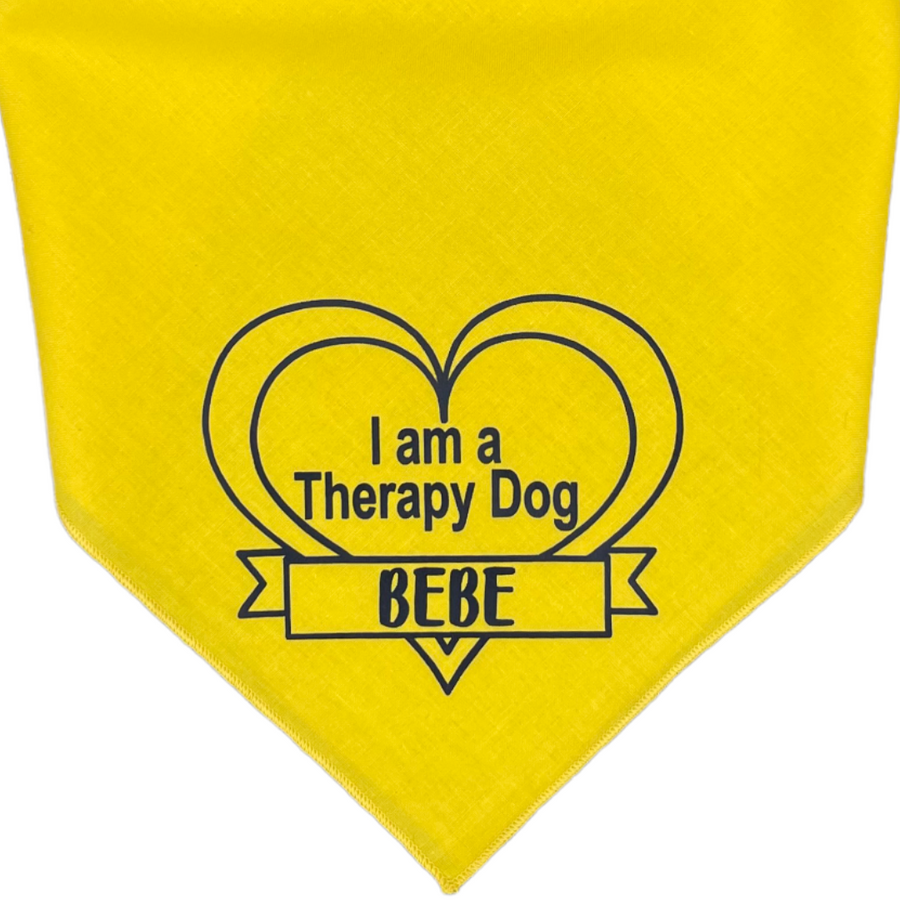 I am a Therapy Dog (Yellow) - Personalized with your Dogs Name