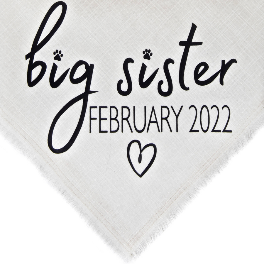 Big Sister with Due Date - Ivory Fray