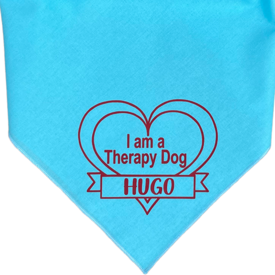 I am a Therapy Dog (Aqua) - Personalized with your Dogs Name
