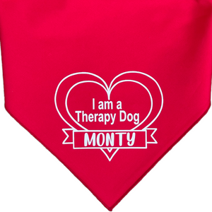 I am a Therapy Dog (Red) - Personalized with your Dogs Name