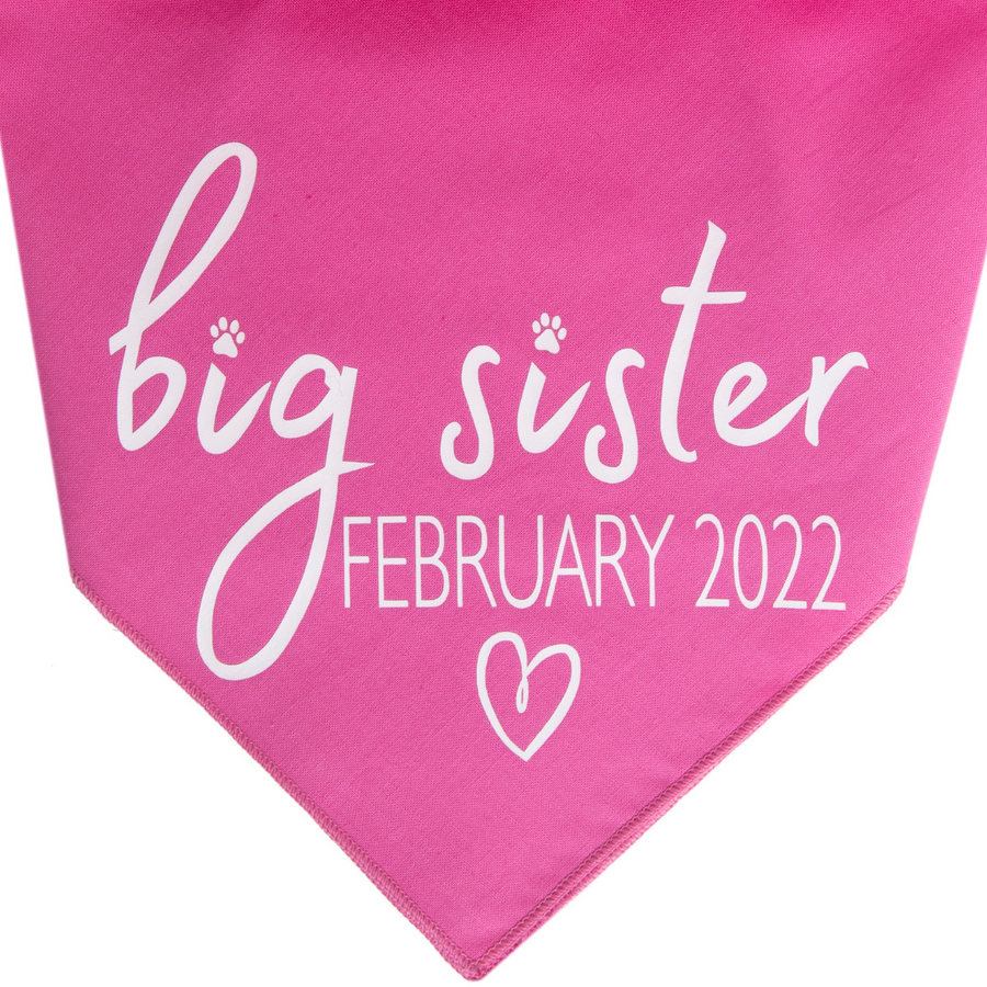 Big Sister with Due Date - Pink