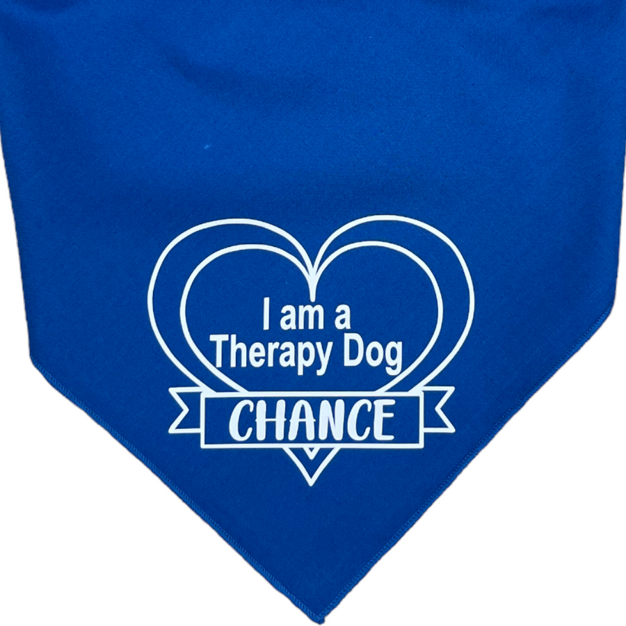 I am a Therapy Dog (Royal Blue) - Personalized with your Dogs Name