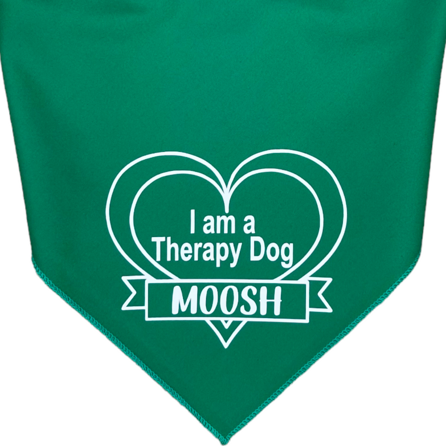 I am a Therapy Dog (Green) - Personalized with your Dogs Name