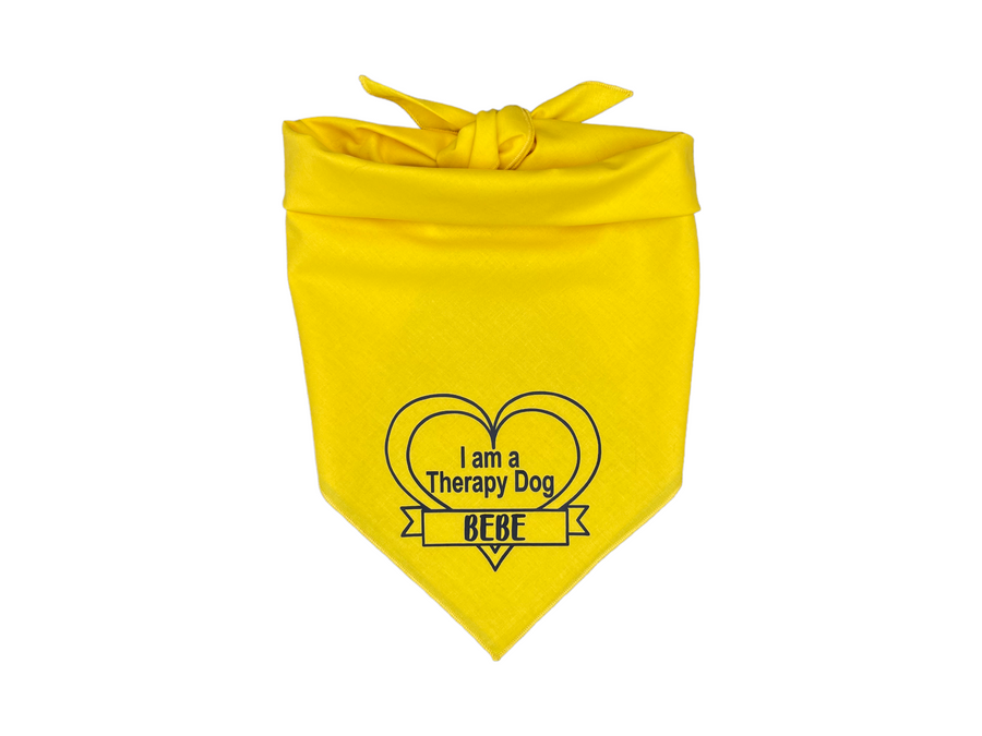 I am a Therapy Dog (Yellow) - Personalized with your Dogs Name