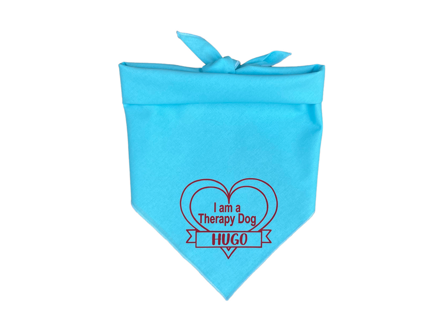 I am a Therapy Dog (Aqua) - Personalized with your Dogs Name