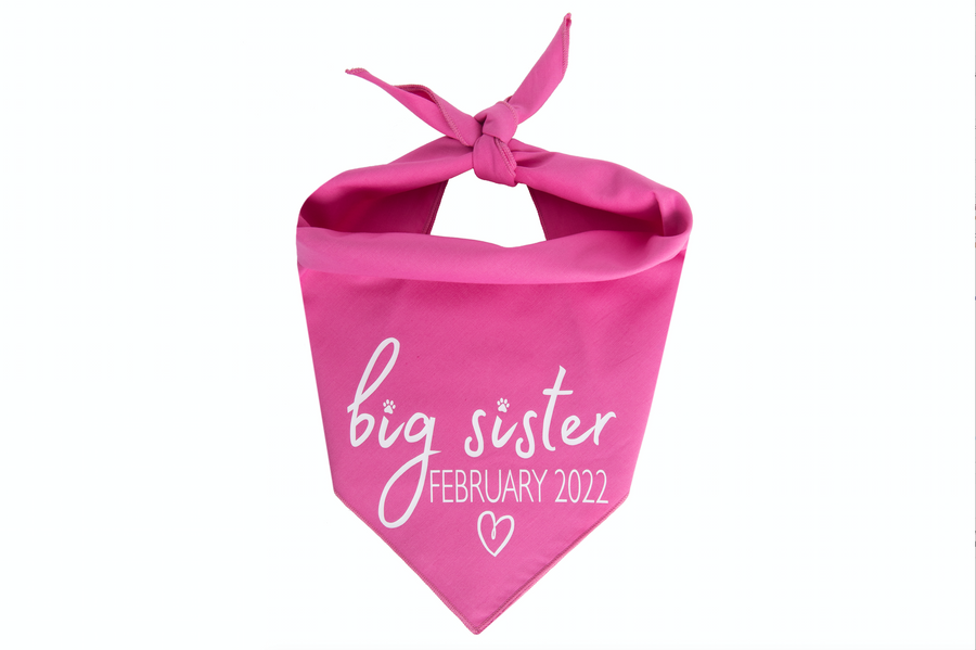 Big Sister with Due Date - Pink
