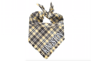Personalized Buttercup Flannel Fray Bandana + Scarf