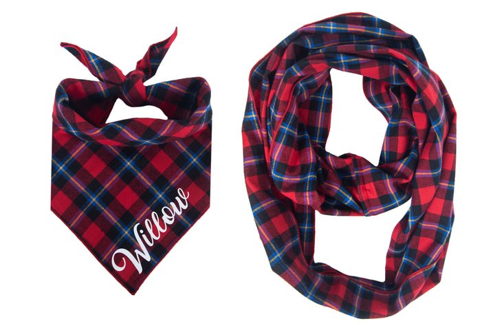 Personalized Eve Flannel Bandana + Scarf